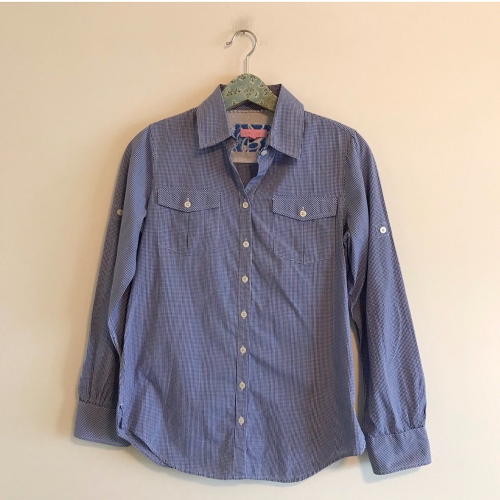 Lilly Pulitzer Resort Fit Gingham Button-down
